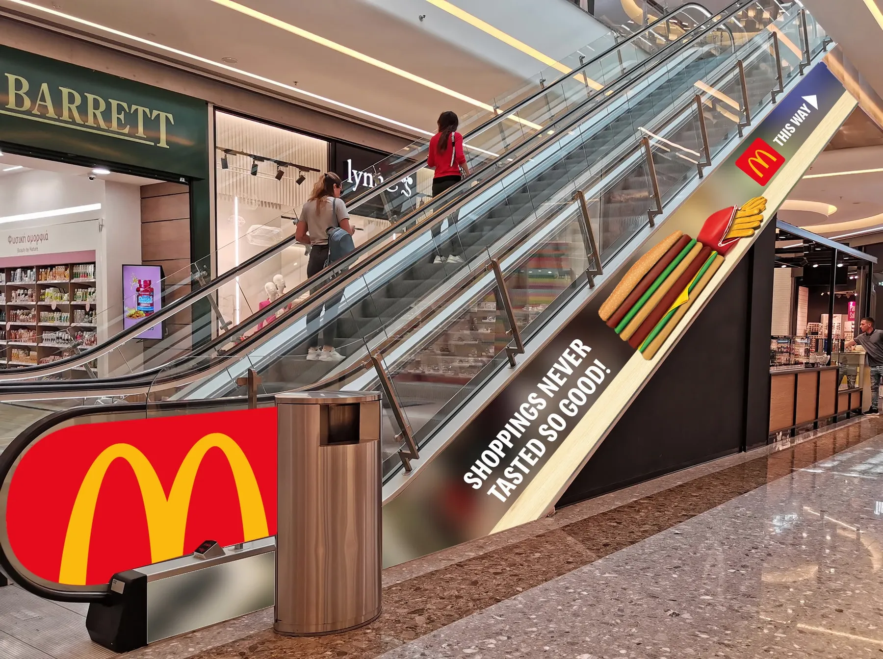 McDonald's Mall of Cyprus escalators — CYPRUS