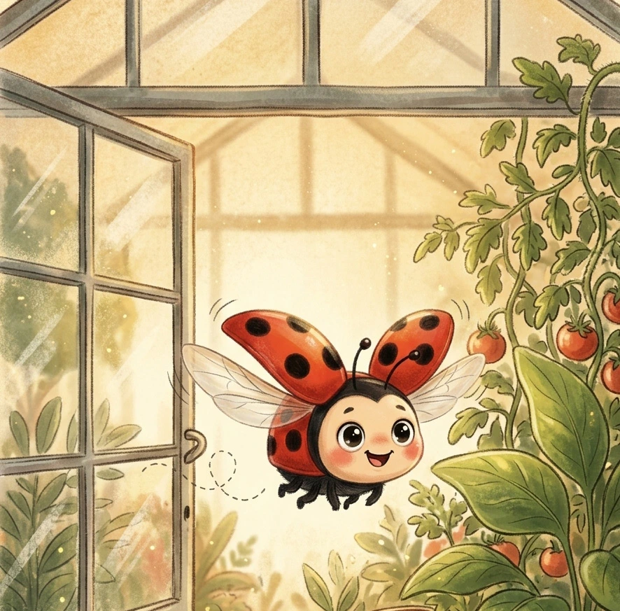Lucy the Ladybird — original illustration from page 8 of The Unlucky Ladybird
