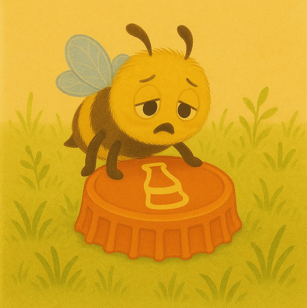Billy the Bee — original illustration from page 4 of The Unlucky Bee